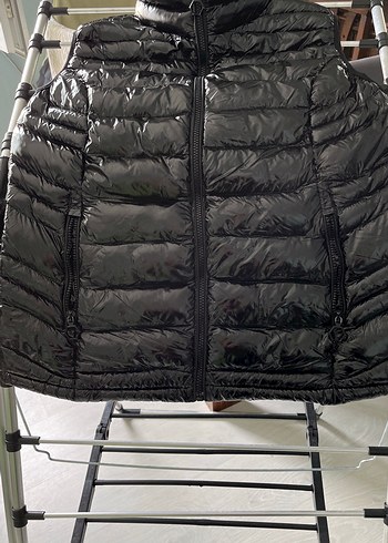 Siyah Kadın Midi Şişme Mont - Görsel 2