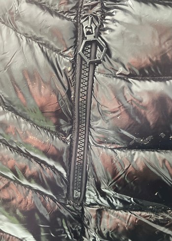 Siyah Kadın Midi Şişme Mont - Görsel 6