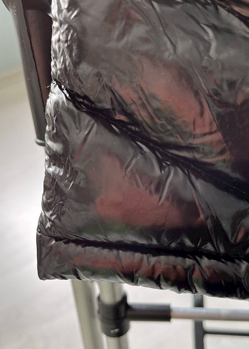 Siyah Kadın Midi Şişme Mont - Görsel 14