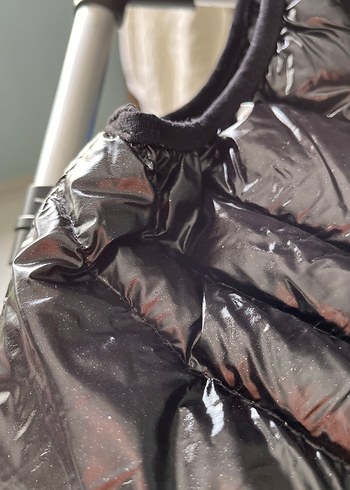 Siyah Kadın Midi Şişme Mont - Görsel 10