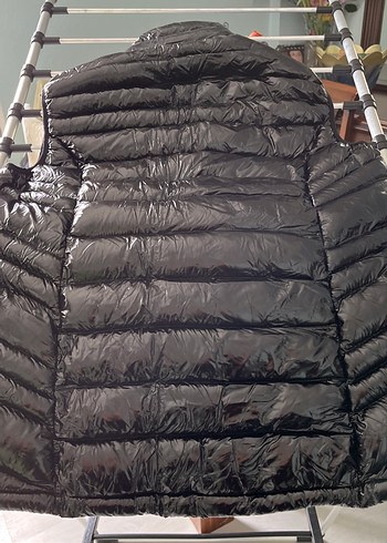 Siyah Kadın Midi Şişme Mont - Görsel 8