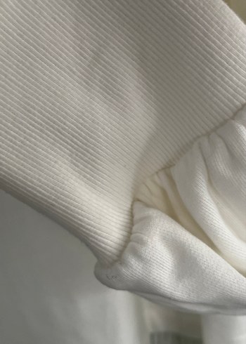 Krem rengi Pamuklu Oversize Sweatshirt - Görsel 3