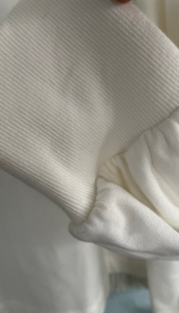 Krem rengi Pamuklu Oversize Sweatshirt - Görsel 3