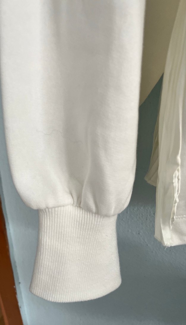 Krem rengi Pamuklu Oversize Sweatshirt - Görsel 4