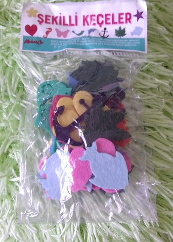 Renkli şekilli keçeler - Görsel 8