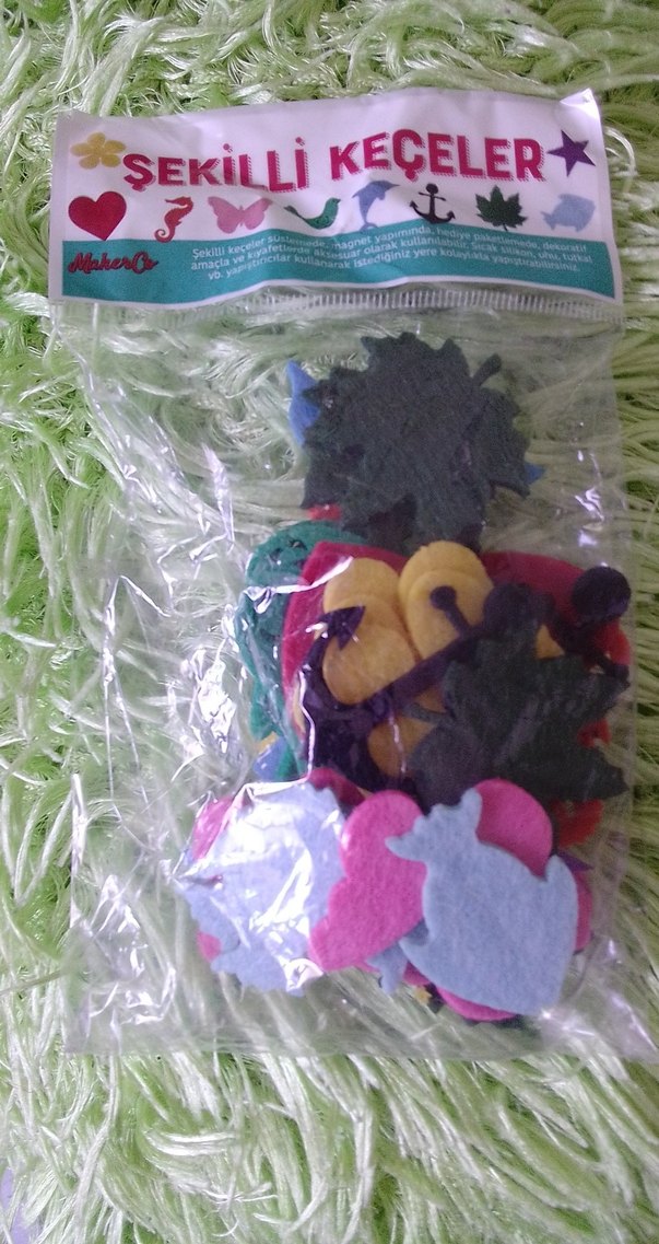 Renkli şekilli keçeler - Görsel 2