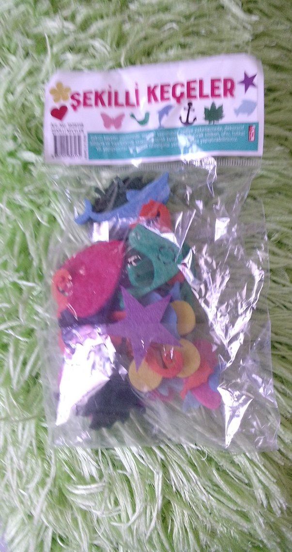 Renkli şekilli keçeler - Görsel 4