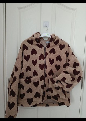 Kahverengi Kapüşonlu Kadın mont ceket - Görsel 2