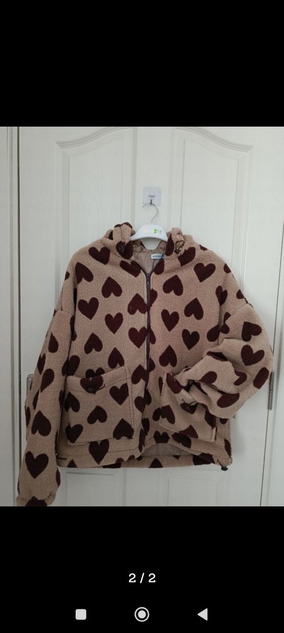 Kahverengi Kapüşonlu Kadın mont ceket - Görsel 2