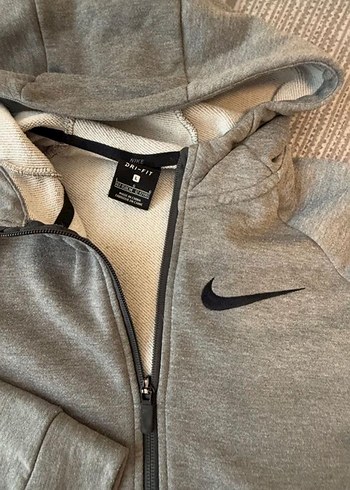 Nike Gri Fermuarlı Erkek Sweatshirt