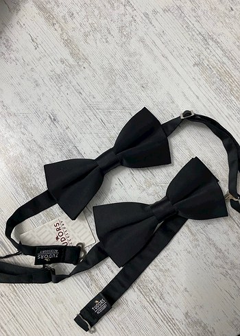 Siyah Düz Erkek Papyon - Görsel 2