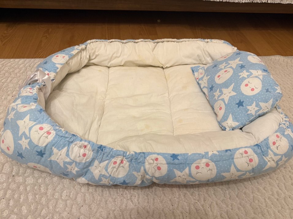 Mavi Bebek Uyku Minderi ve yan yastık la birlikte defosu yoktur - Görsel 2