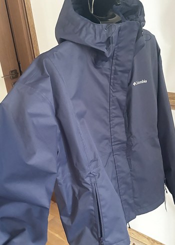 Columbia kadın Mavi Fermuarlı Yağmurluk - Görsel 5