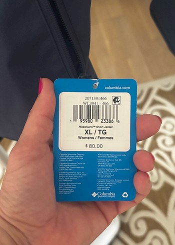 Columbia kadın Mavi Fermuarlı Yağmurluk - Görsel 8