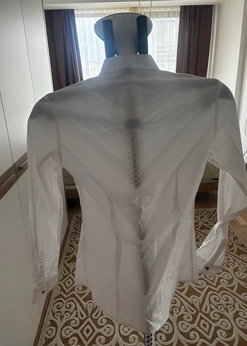 Network Beyaz Düğmeli Kadın Gömlek - Görsel 4