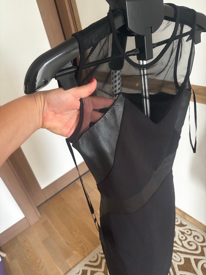 Siyah Deri Kemerli diz üstü QUE marka hiç giyilmemiş 34 beden - Görsel 5