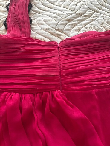 38 Beden pembe Renk Abiye koyu pembe elbise