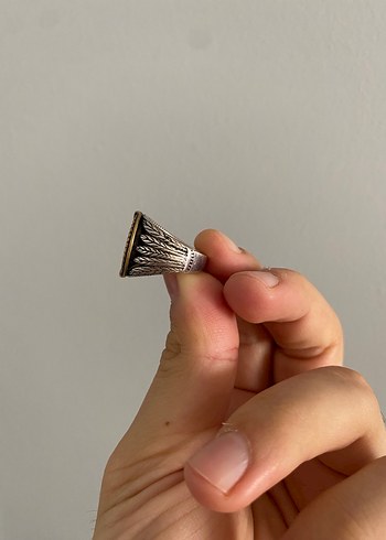 Beden beyaz Renk Gümüş Yüzük 15,25 gr.