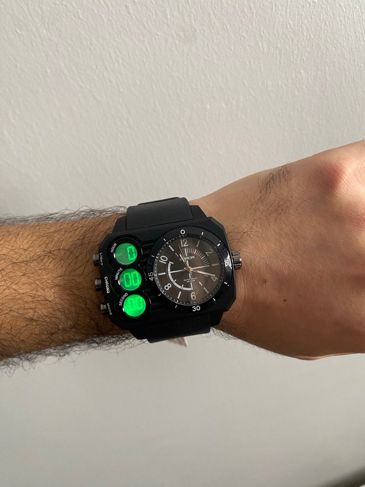 Çok Fonksiyonel Analog Dijital Dayanıklı Taktik Kol Saati - Görsel 5