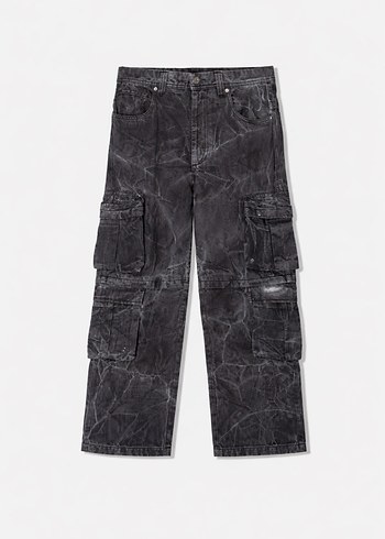 Bershka Acid Wash Baggy Pantolon