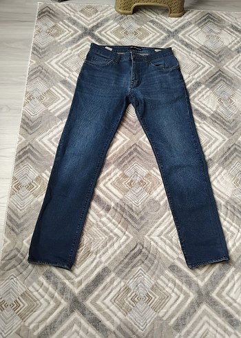 Erkek Lacivert slim Fit Denim Jean - Görsel 2