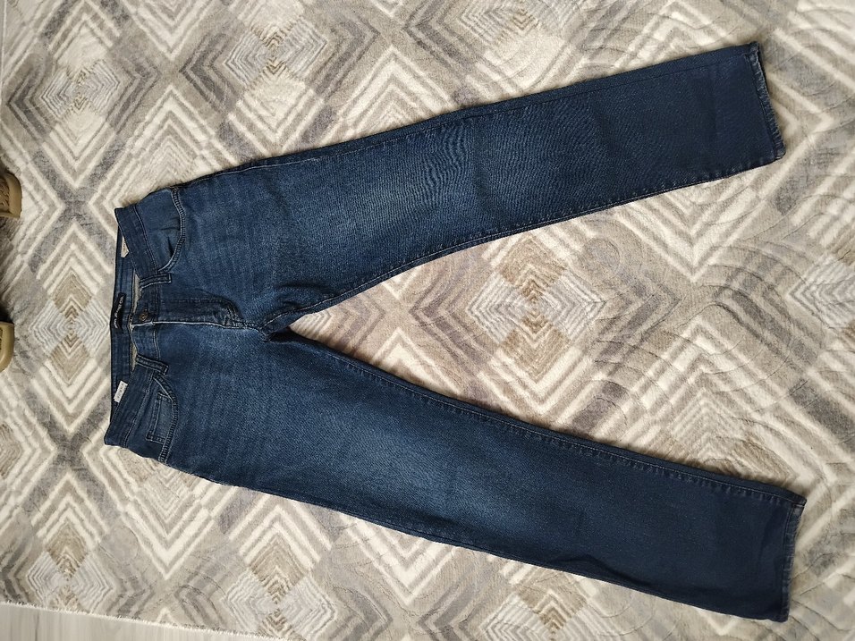 Erkek Lacivert slim Fit Denim Jean - Görsel 4