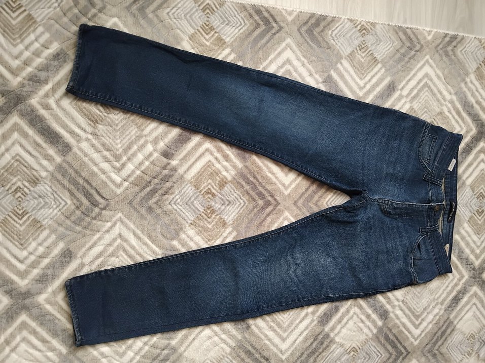 Erkek Lacivert slim Fit Denim Jean - Görsel 3