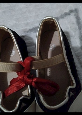 Kız Çocuk Siyah krem Baskılı Babet Ayakkabı - Görsel 3