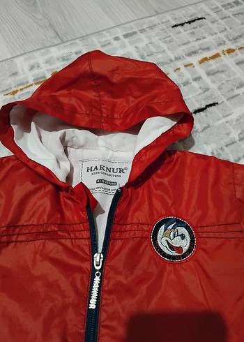 Kapüşonlu Kırmızı Fermuarlı Erkek Çocuk Ceketi - Görsel 3