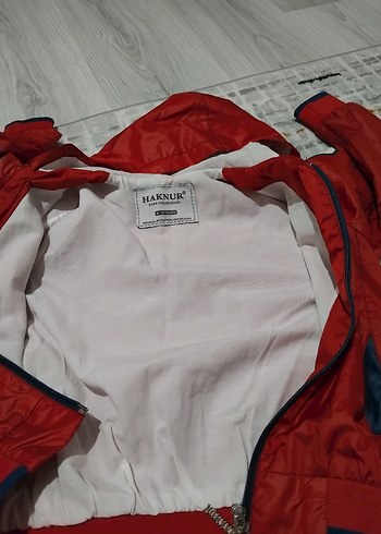 Kapüşonlu Kırmızı Fermuarlı Erkek Çocuk Ceketi - Görsel 6