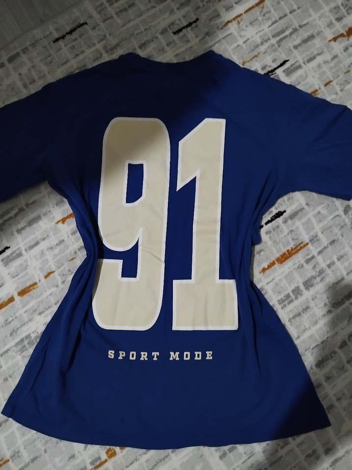 Mavi Baskılı Erkek Tişört - Görsel 5