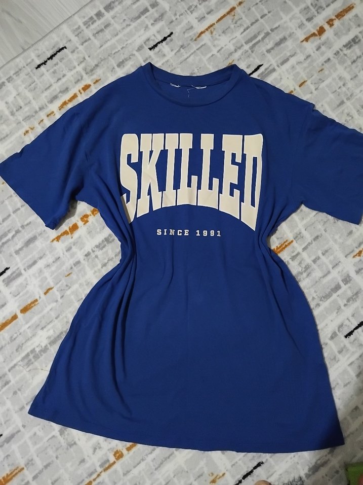 Mavi Baskılı Erkek Tişört - Görsel 3