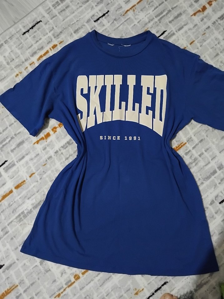 Mavi Baskılı Erkek Tişört - Görsel 4