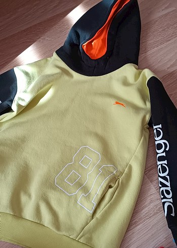 Slazenger Sarı Kapüşonlu Erkek Sweatshirt