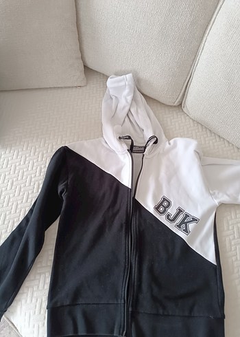 BJK Baskılı Kapüşonlu Erkek Sweatshirt ve şort - Görsel 4