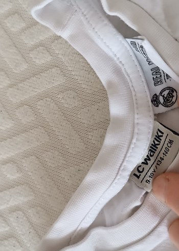 Beyaz Real Madrid ve Barcelona Baskılı Kısa Kollu t-shirt - Görsel 4