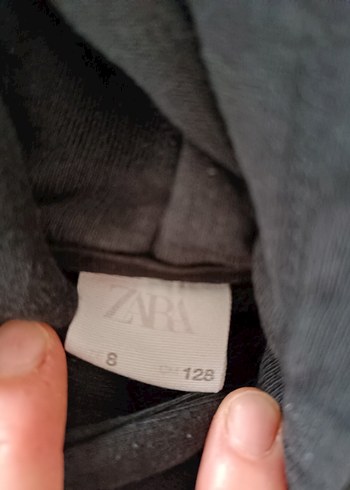 Kız Çocuk Siyah Kapüşonlu Sweatshirt - Görsel 3