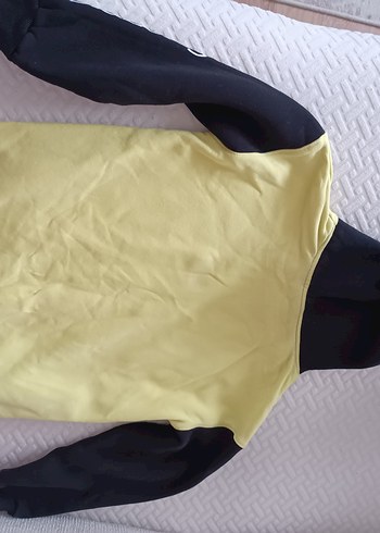 Sarı Mini erkek çocuk kapsonlu sweatshirt - Görsel 4