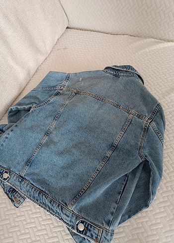 Düğmeli Mavi erkek çocuk Denim Ceket - Görsel 4