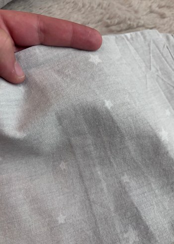  Beden Renk Gri Nakışlı Keten Bebek Uyku Seti