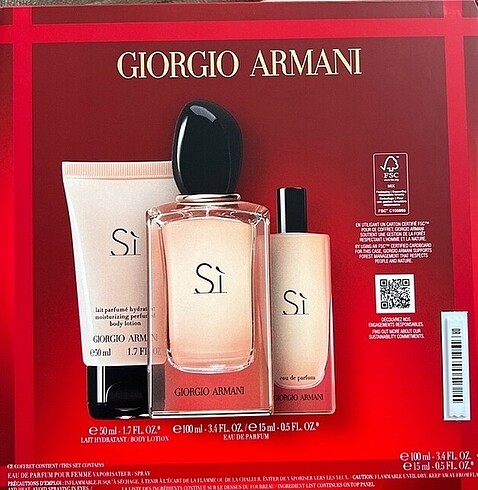 Armani si eau de parfüm seti