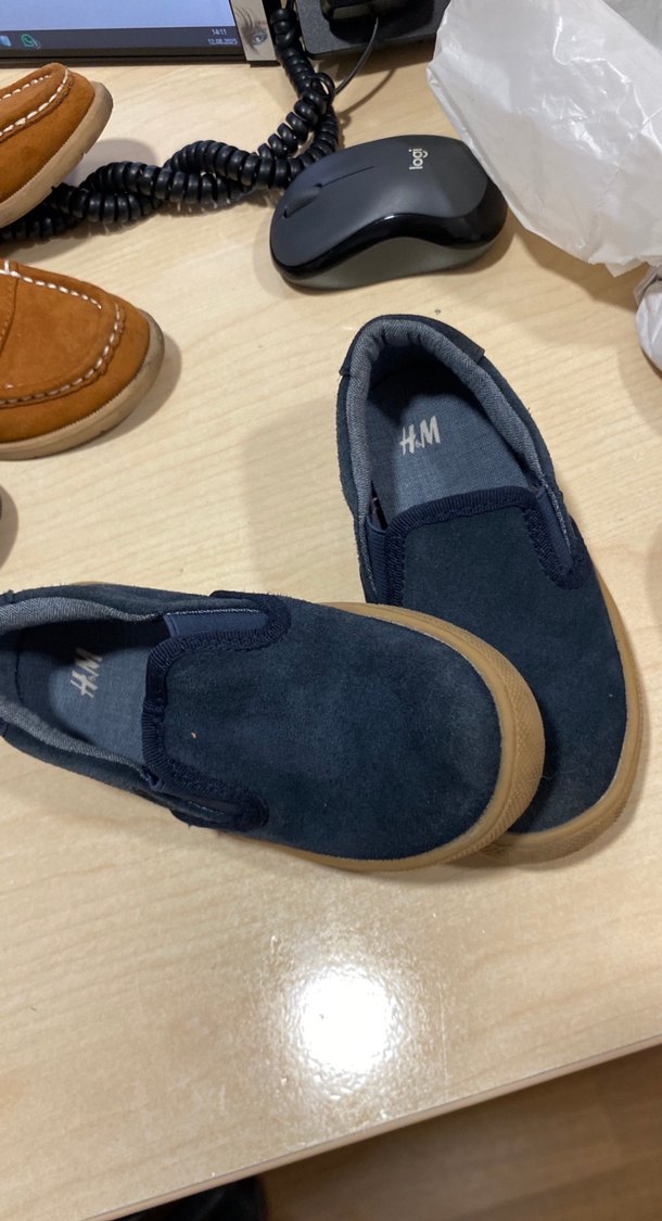 Erkek Çocuk Mavi Cırtlı Loafer Ayakkabı - Görsel 2