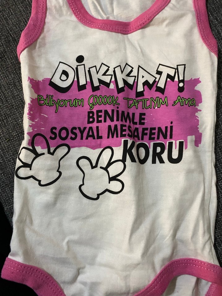Pembe Baskılı Kolsuz Bebek Body - Görsel 2