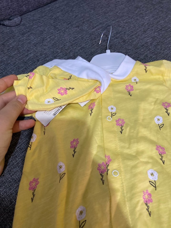 Sarı Çiçekli Bebek Tulumu - Görsel 2