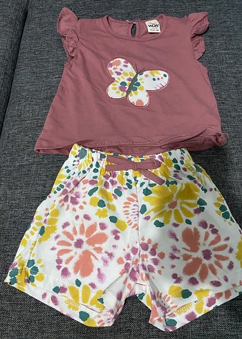 Kelebek Detaylı Kız Bebek Takımı - Görsel 2