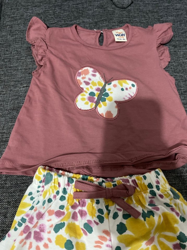 Kelebek Detaylı Kız Bebek Takımı - Görsel 4