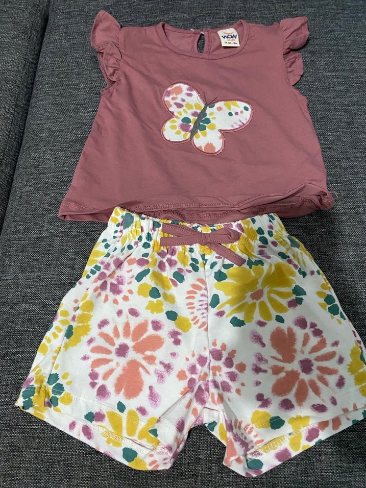 Kelebek Detaylı Kız Bebek Takımı - Görsel 2