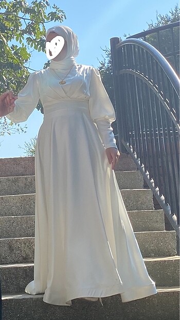 42 Beden beyaz Renk Nikah elbisesi