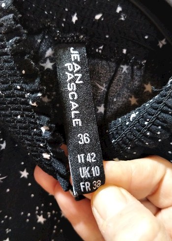 Yıldız Desenli Uzun Kollu Siyah Bluz - Görsel 3