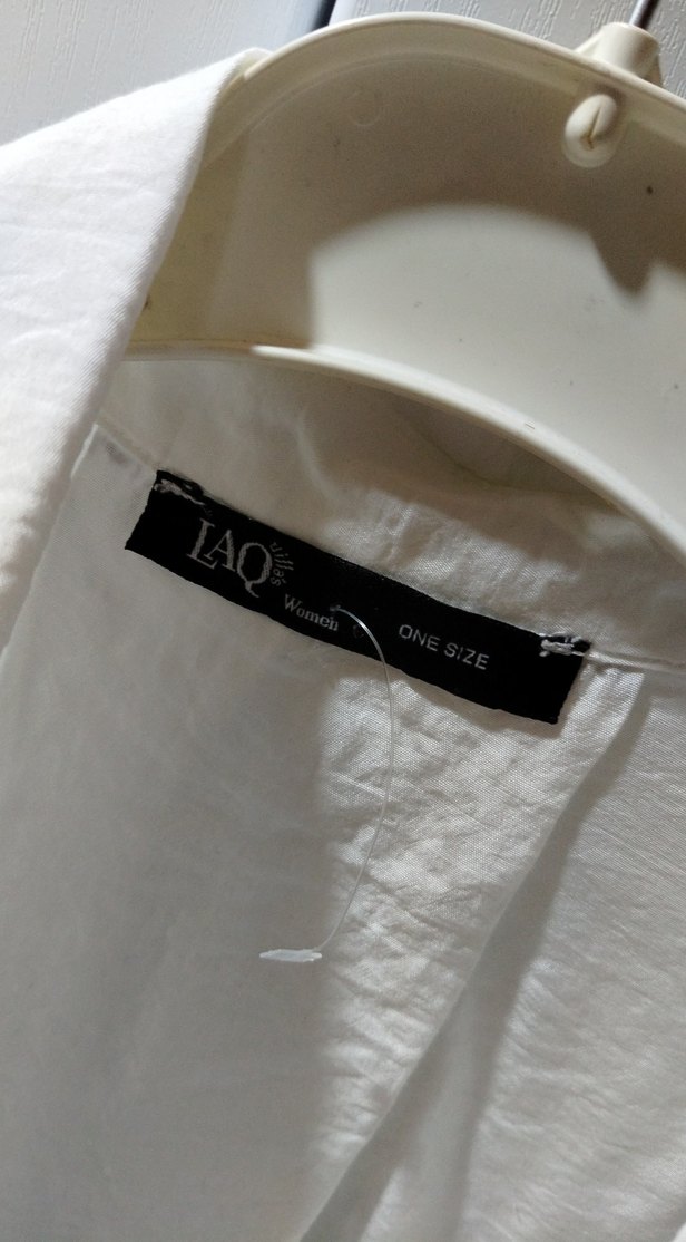 Beyaz Keten Salaş Gömlek - Görsel 2